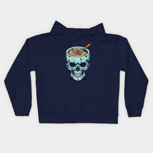 Skull Ramen Noodle Kids Hoodie